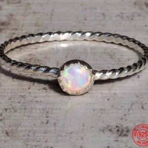 925 Silver Opal Ring
